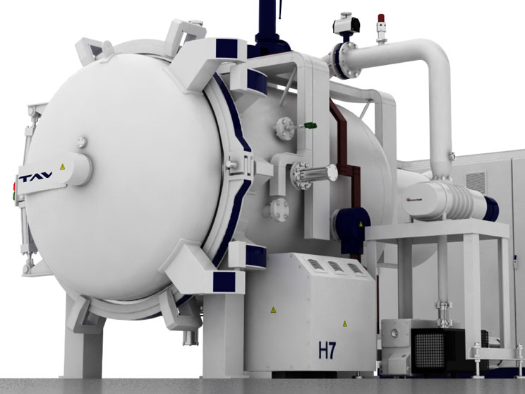 Horizontal vacuum furnaces Hinged door